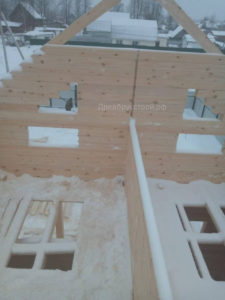Дом из бруса профилированного 6 на 8 в д. Горетово, Можайский район, МО - фото 04